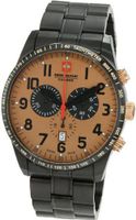 Swiss Military Calibre 06-5R4-13-002 Red Star Gold Tone Dial Chronograph Steel Date