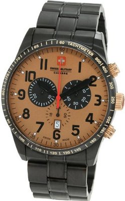 Swiss Military Calibre 06-5R4-13-002 Red Star Gold Tone Dial Chronograph Steel Date