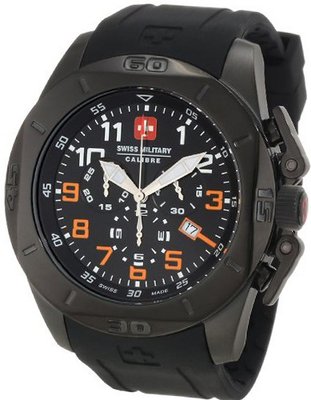 Swiss Military Calibre 06-6D1-13-007R.79 Defender IP Black Chronograph Sub-seconds Date Rubber