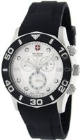 Swiss Military Hanowa Oceanic 06-4196-04-001-07 Black Silicone Swiss Chronograph with Silver Dial