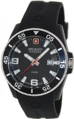 Swiss Military Hanowa Ranger 06-4200-27-007-07 Black Rubber Swiss Quartz with Black Dial