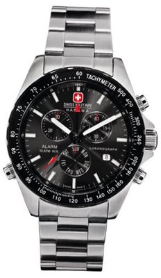 uSwiss Military Hanowa SWISS MILITARY HANOWA NAVIGATOR STEEL/BLACK ALARM CHRONO 