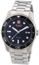 Swiss Military 6-5213.04.007 Aqualiner Black and Silver Steel