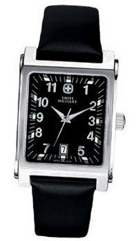 Swiss Military Escort Black Leather Band