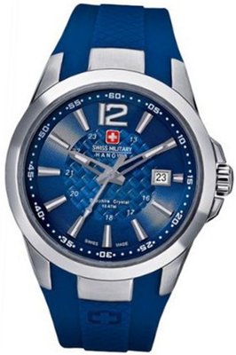 Swiss Military Hanowa Predator 06-4165-04-003 Blue Rubber Swiss Quartz with Blue Dial