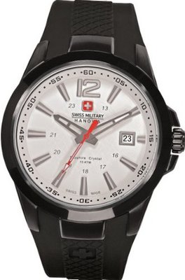 Swiss Military Hanowa Predator 06-4165-13-001 Black Polyurethane Swiss Quartz with White Dial