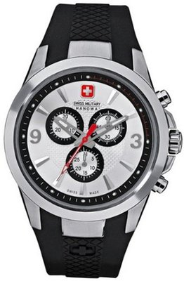Swiss Military Hanowa Predator 06-4169-04-001 Black Rubber Quartz with Silver Dial
