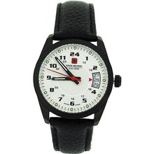 Swiss Military Trooper Black Genuine Leather Strap Ladies Sports SM06-6T1W