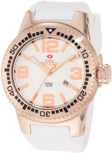 Swiss Precimax SP12031 Titan Silver Dial with White Silicone Band