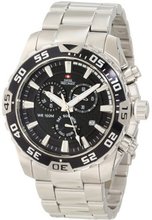 Swiss Precimax SP12057 Formula-7 Pro Black Dial with Silver Stainless-Steel Band