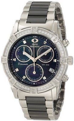 Swiss Precimax SP12076 Desire Elite Ceramic Diamond Mother-Of-Pearl Dial