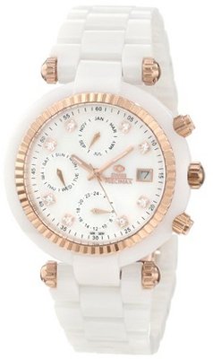 Swiss Precimax SP12123 Avant Ceramic SL Mother-Of-Pearl Dial White Ceramic Band