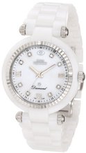 Swiss Precimax SP12130 Avant Diamond Ceramic Mother-Of-Pearl Dial White Ceramic Band