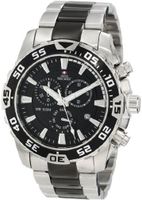 Swiss Precimax SP12149 Formula-7 Pro Black Dial with Two-Tone Stainless Steel Band