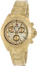 Swiss Precimax SP12184 Manhattan Elite Gold Dial Gold Stainless Steel Band
