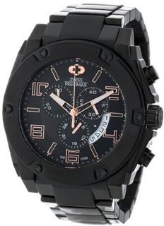 Swiss Precimax SP13025 Admiral Pro Black Dial with Black Stainless Steel Band