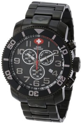 Swiss Precimax SP13033 Verto Pro Black Dial with Black Stainless Steel Band