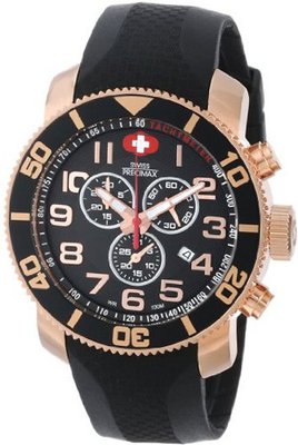 Swiss Precimax SP13045 Verto Pro Sport Black Dial with Black Rubber Band