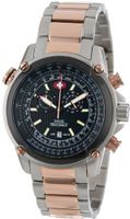 Swiss Precimax SP13080 Squadron Pro Black Dial with Two-Tone Stainless-Steel Band