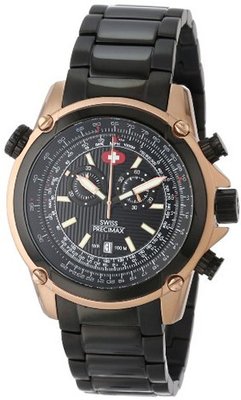 Swiss Precimax SP13081 Squadron Pro Black Dial with Black Stainless-Steel Band
