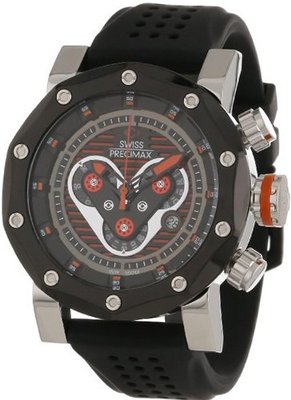 Swiss Precimax SP13087 Vector Pro Sport Black Dial Black Silicone Band