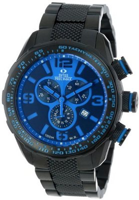 Swiss Precimax SP13127 Deep Blue Pro III Blue Dial Black Stainless-Steel Band