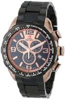 Swiss Precimax SP13133 Deep Blue Pro III Rose-Gold Dial with Black Stainless Steel Band