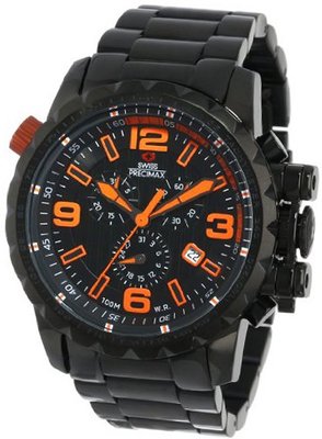 Swiss Precimax SP13138 Magnus Pro Black Dial Black Stainless-Steel Band