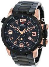 Swiss Precimax SP13145 Magnus Pro Black Dial Black Stainless-Steel Band