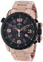 Swiss Precimax SP13147 Magnus Pro Black Dial with Rose-Gold Stainless Steel Band