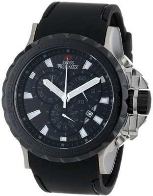 Swiss Precimax SP13157 Command Pro Sport Black Dial with Black Polyurethane Band