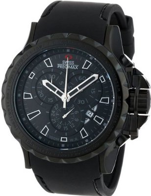 Swiss Precimax SP13160 Command Pro Sport Black Dial with Black Polyurethane Band