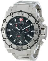 Swiss Precimax SP13173 Tactical Pro Black Dial Silver Stainless-Steel Band