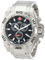Swiss Precimax SP13178 Quantum Pro Black Dial Silver Stainless-Steel Band