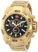 Swiss Precimax SP13182 Quantum Pro Black Dial Gold Stainless-Steel Band