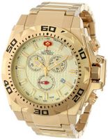 Swiss Precimax SP13184 Quantum Pro Gold Dial Gold Stainless-Steel Band