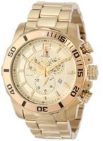 Swiss Precimax SP13256 Crew Pro Gold Dial with Gold Stainless Steel Band