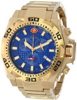 Swiss Precimax SP13272 Quantum Pro Blue Dial Gold Stainless-Steel Band