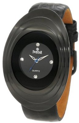 Swistar 107-26L Swiss Quartz Black PVD Plated Stainless Steel Dress