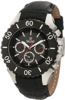 Swistar 3218-2M Swiss Quartz Black PVD Plated Stainless Steel Dress