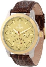 Swistar 3256-2M Bg Dual Time GMT Retrograde Day and Date Stainless Steel