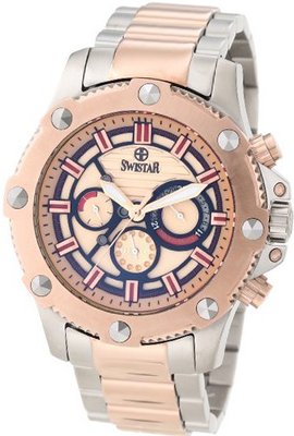 Swistar 3317-14M Swiss Quartz Rose Gold Plated Stainless Steel Dress