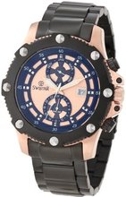 Swistar 3317-6M Swiss Quartz Rose Gold Plated Stainless Steel Dual Time Dress