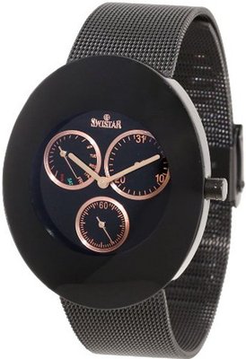 Swistar 415-6L Bk Multi Function Retrograde Day and Date Stainless Steel