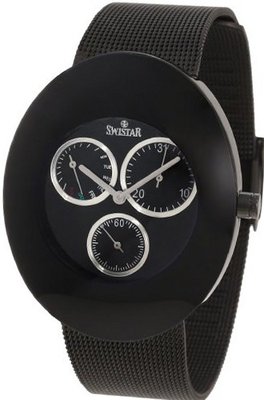 Swistar 415-7L Bk Multi Function Retrograde Day and Date Stainless Steel
