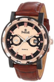 Swistar 4505-27M Swiss Quartz Rose Gold Plated Stainless Steel Dress