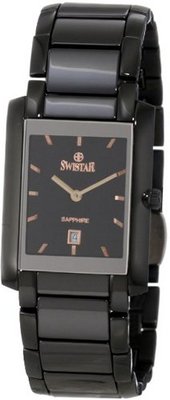Swistar 454-66L Swiss Quartz Scratch Resistant Ceramic and Stainless Steel Dress