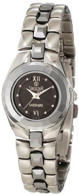 Swistar 6655-L Swiss Quartz Scratch Resistant Tungsten and Stainless Steel Dress