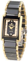 Swistar 7.9570-51L Bk High-Tech Ceramic and Gold Plated Stainless Steel Dress