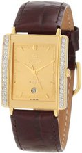 Swistar Unisex 77101-12M Gd Swiss Quartz Gold Plated Stainless Steel Dress